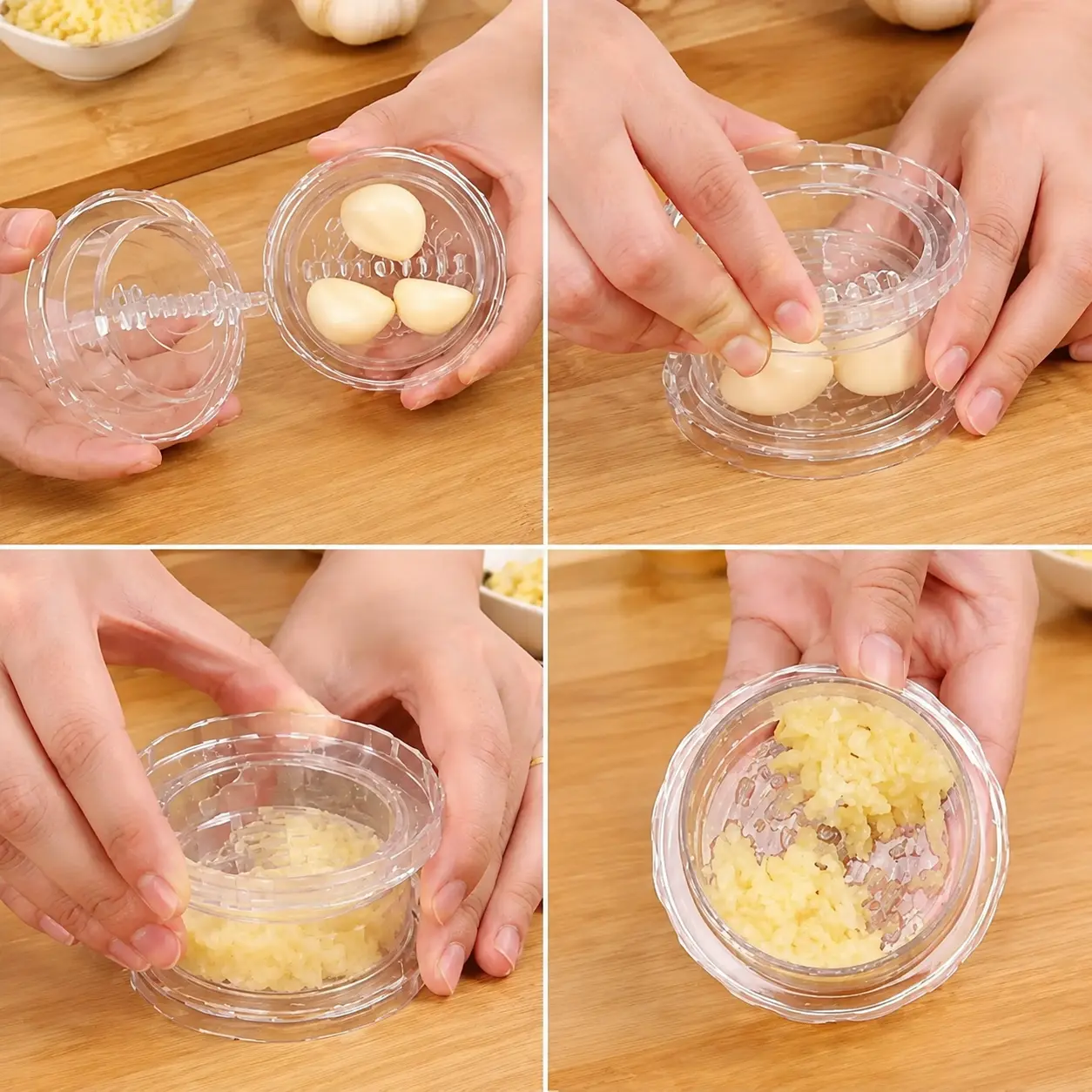 Manual Garlic Twister & Masher - Multi-Functional Mincer for Garlic, Onion, Ginger, Herbs, Nuts - Impact-Resistant Kitchen Gadget & Home Accessory