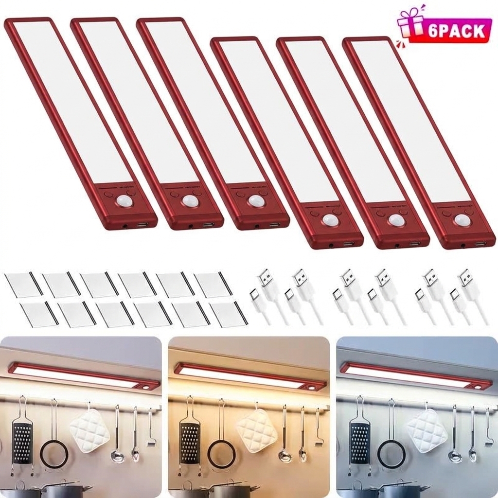  Motion Sensor Under Cabinet Lights - SHINE PAL Dimmable & Rechargeable