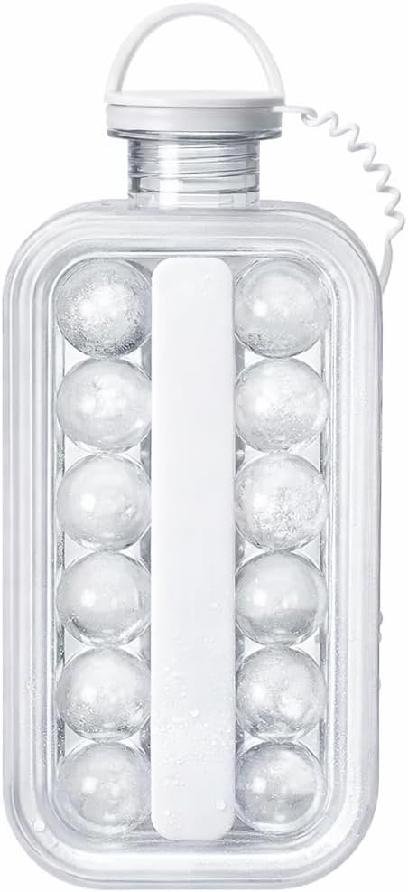 2in1 Portable Silicone Ice Mold: Diamond & Ball Ice Maker