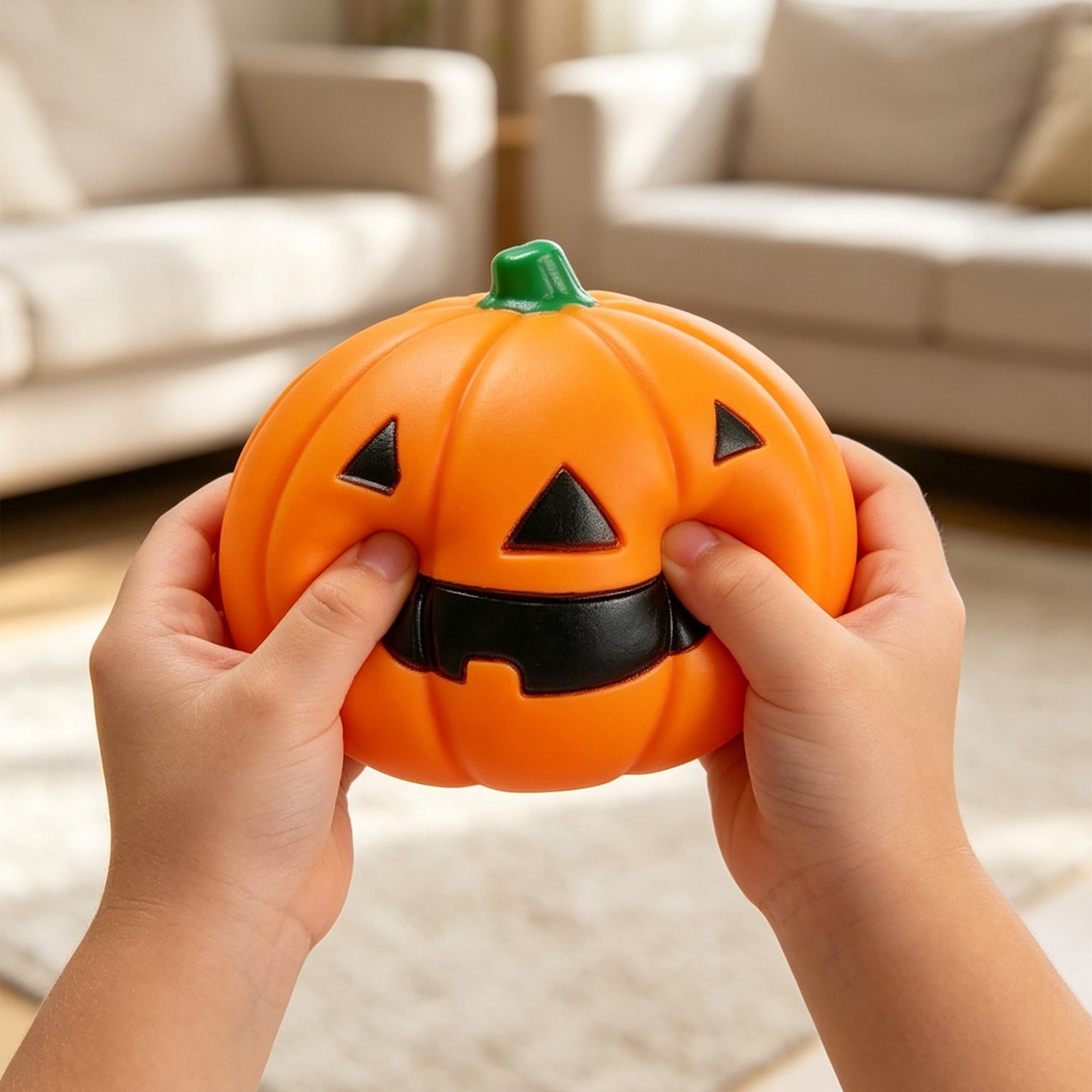 Halloween Jumbo Pumpkin Squishy Toys, Soft Pumpkin Squeeze Stress Balls Party Gifts for Teens & Adults