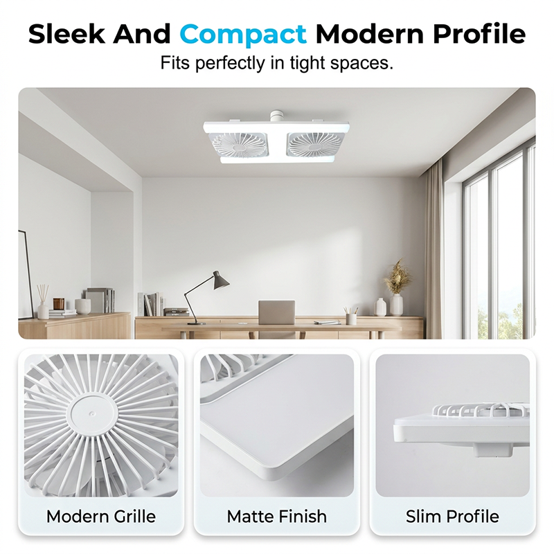 💡Limited Time 50% Off | 2-in-1 LED Ceiling Fan with Light, Quiet Cooling & Super Bright Lamp, Tool-Free Easy Installation