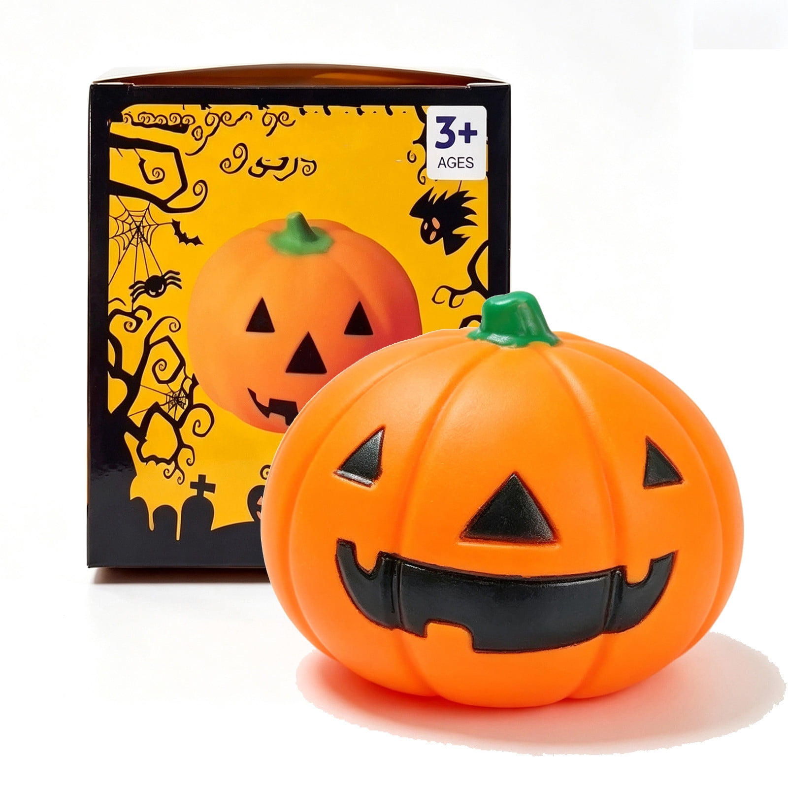 Halloween Jumbo Pumpkin Squishy Toys, Soft Pumpkin Squeeze Stress Balls Party Gifts for Teens & Adults
