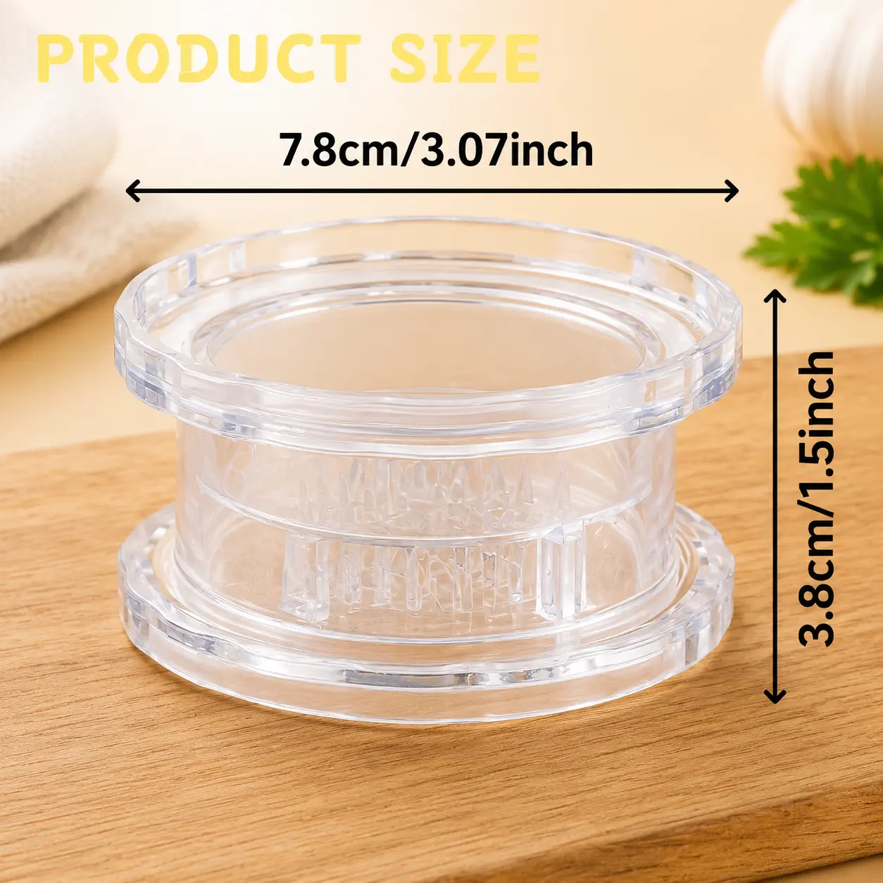 Manual Garlic Twister & Masher - Multi-Functional Mincer for Garlic, Onion, Ginger, Herbs, Nuts - Impact-Resistant Kitchen Gadget & Home Accessory