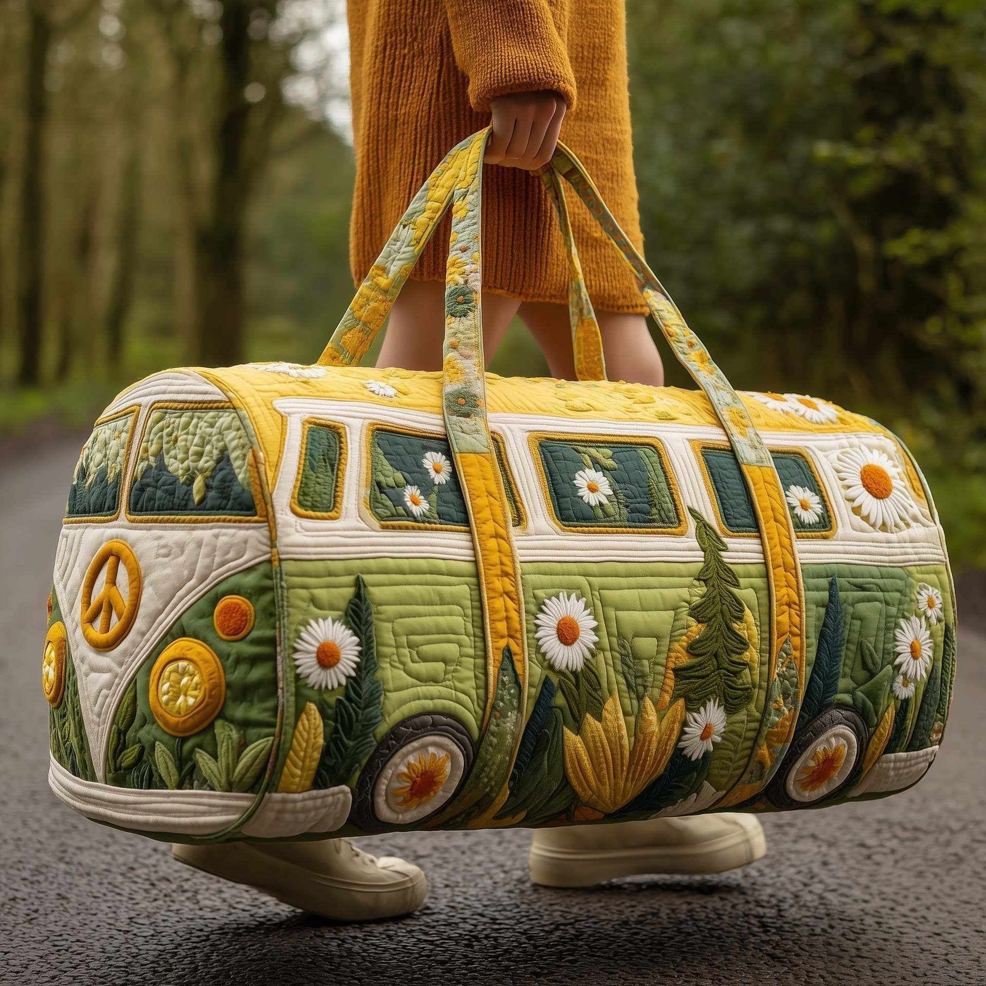 🔥50% OFF✨Hippie Van Quilted Duffle Bag