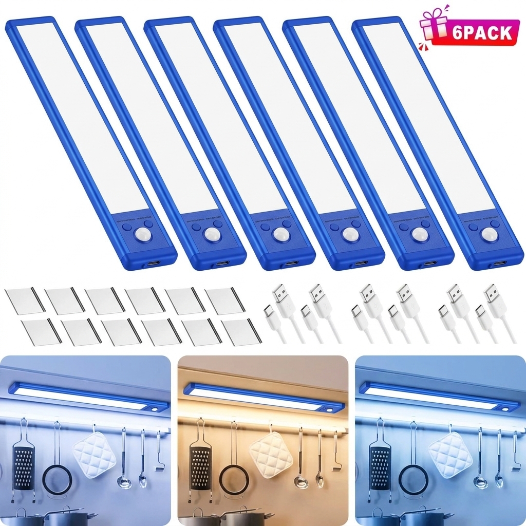  Motion Sensor Under Cabinet Lights - SHINE PAL Dimmable & Rechargeable