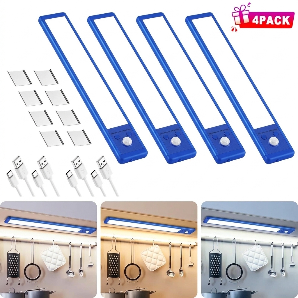  Motion Sensor Under Cabinet Lights - SHINE PAL Dimmable & Rechargeable