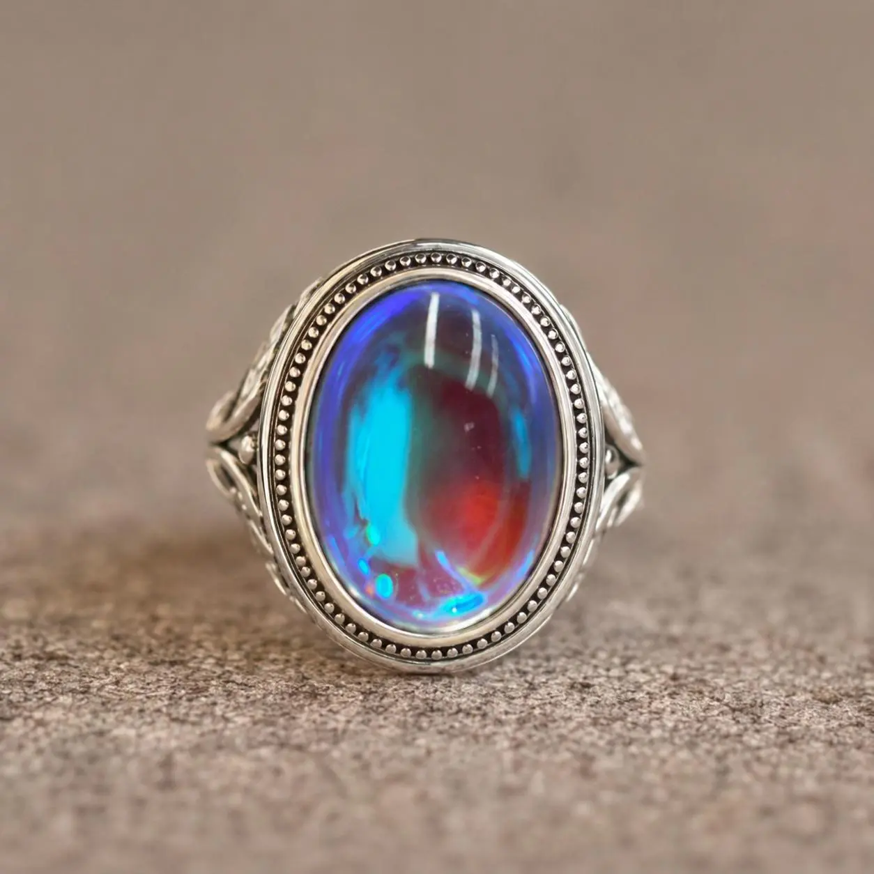 925  Moonstone Oval Statement Ring