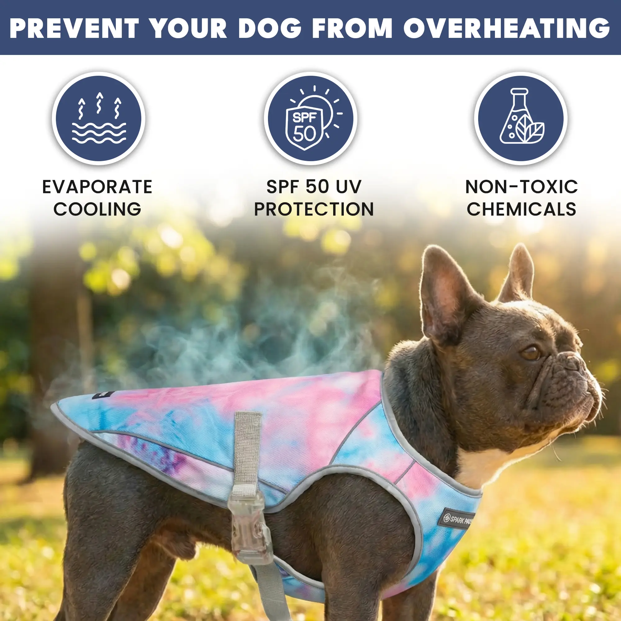 Spark Paws Chilltech Dog Cooling Vest - Lightweight & UV Protection
