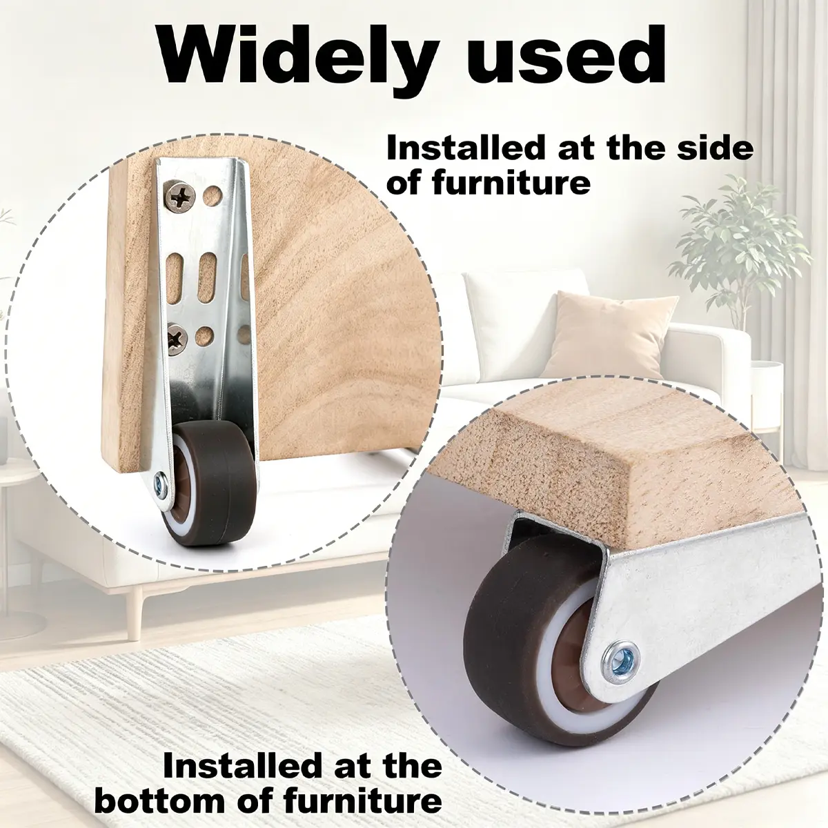 Heavy Duty Rigid Caster Wheels for Doors - Smooth Silent Support