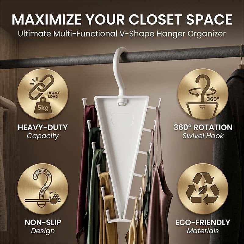 Rotating V-Shaped Accessory Hanger
