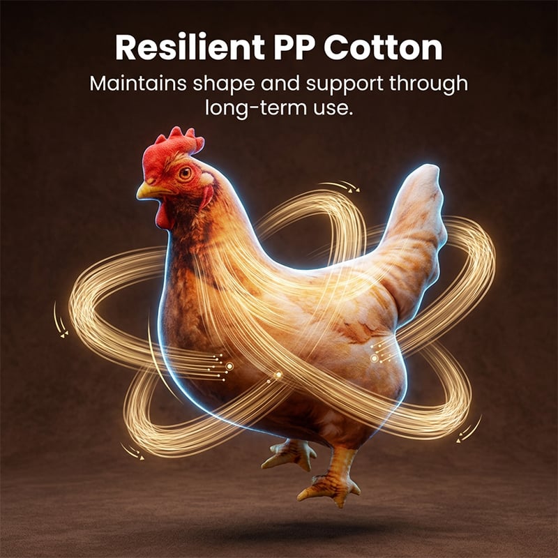 Realistic Chicken Plush Pillow