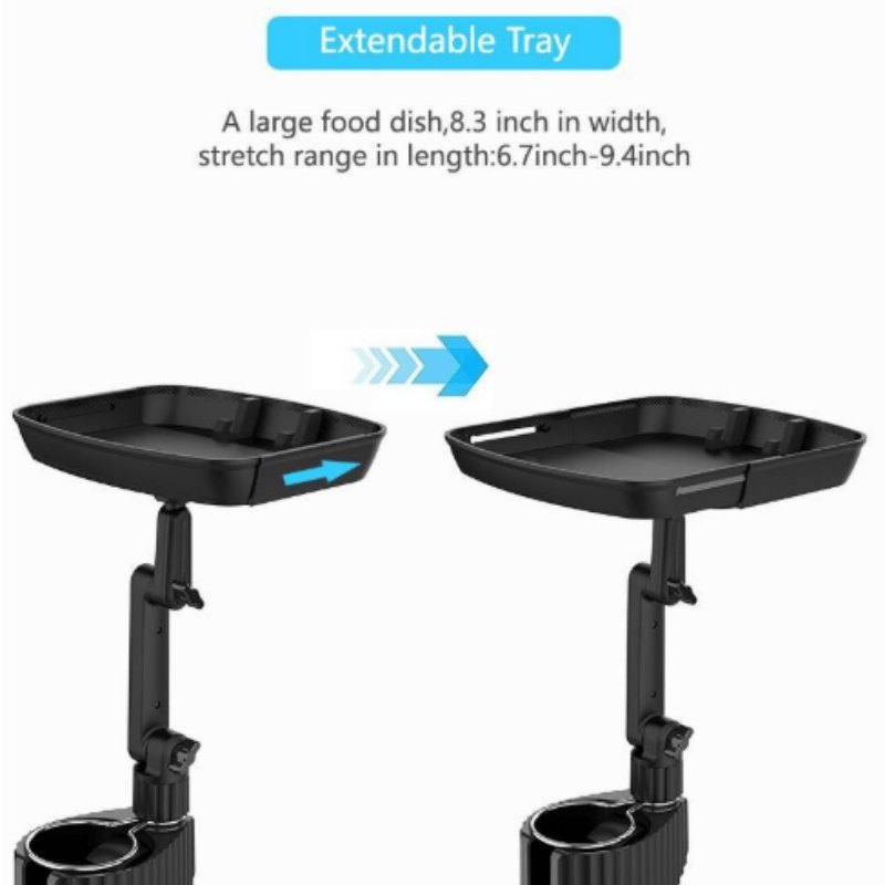 Universal 360° Swivel Car Cup Holder Tray