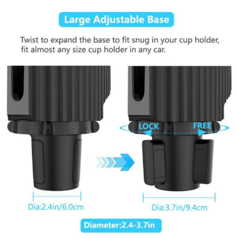 Universal 360° Swivel Car Cup Holder Tray