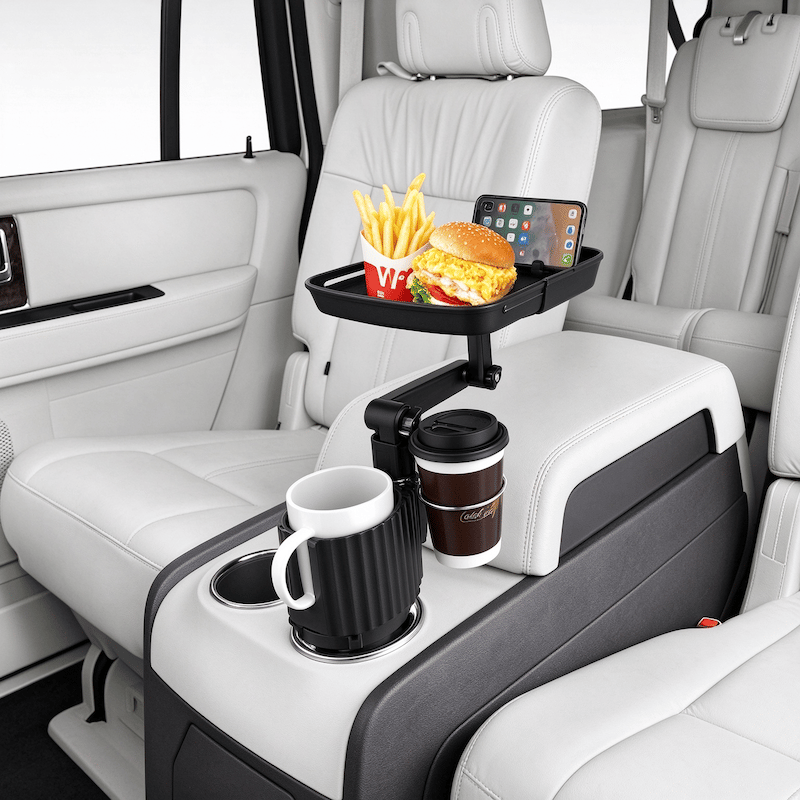 Universal 360° Swivel Car Cup Holder Tray