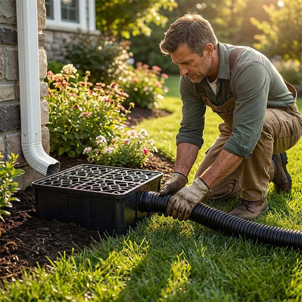 Low Profile Downspout Catch Basin