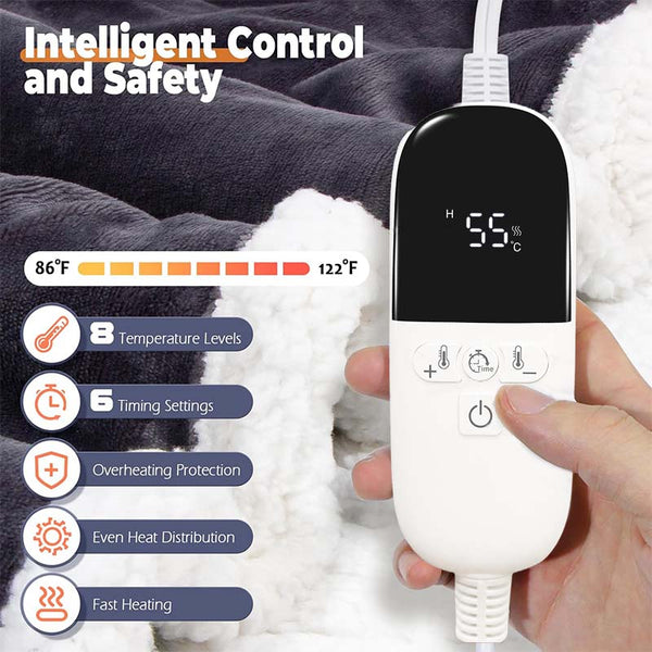 Electric WearableThrow Blanket with Sleeves