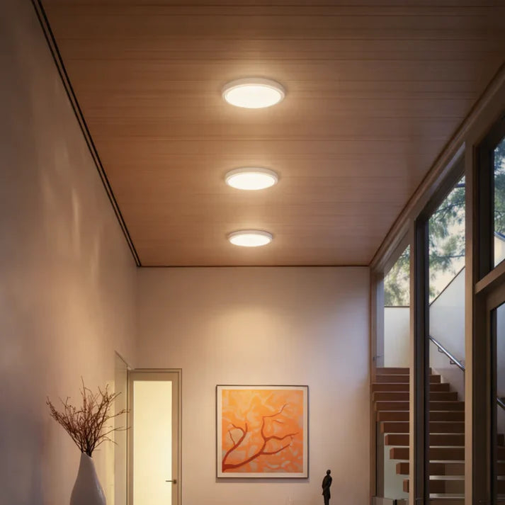  Motion Sensor Rechargeable Ceiling Light , 3 Color Modes, Motion Sensor with Remote, Wireless Battery-Operated Magnetic LED Lights for Shower, Closet, Pantry, Shed, Hallway, Porch, Garage