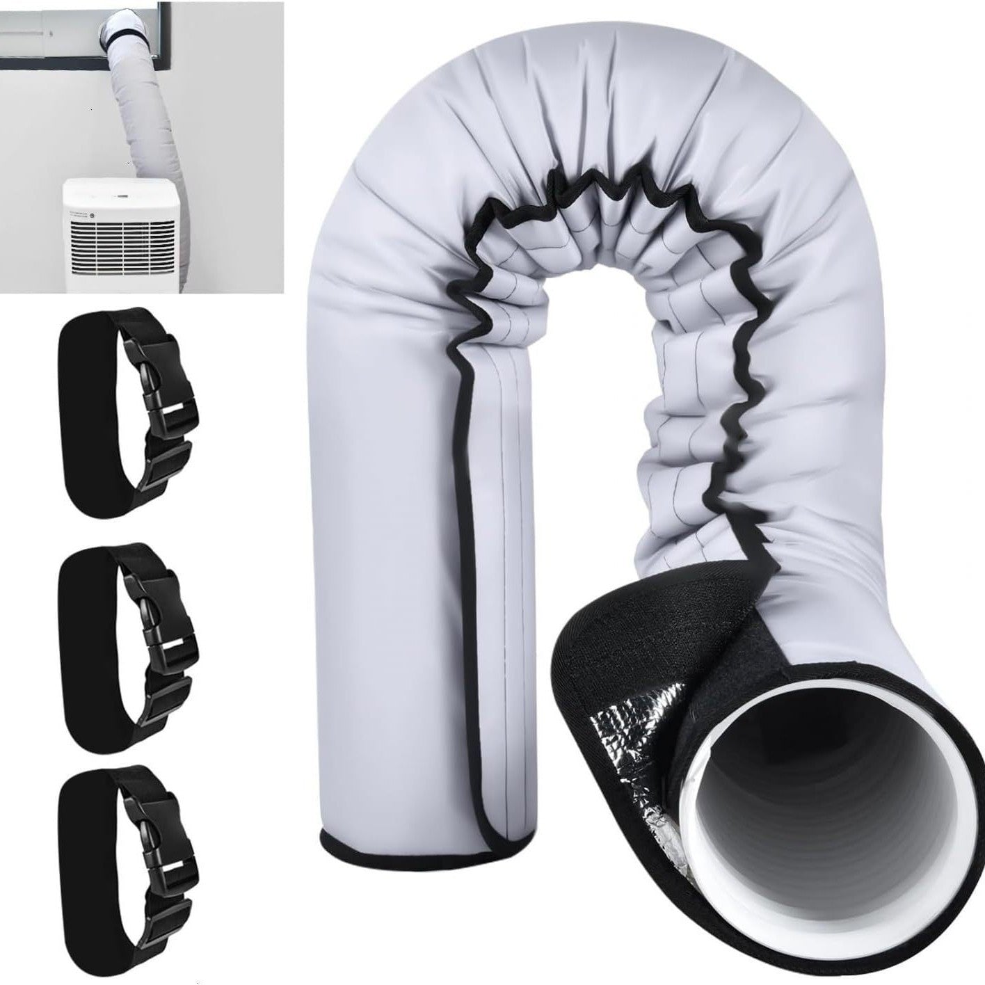 🥳 HOT SALE 2026 🥳 💞 50,000+ SOLD! 👵❤️ Protective cover for insulating air conditioner pipes – With zipper, reusable, offering both aesthetic protection and insulation for indoor AC pipes ❄️🏠