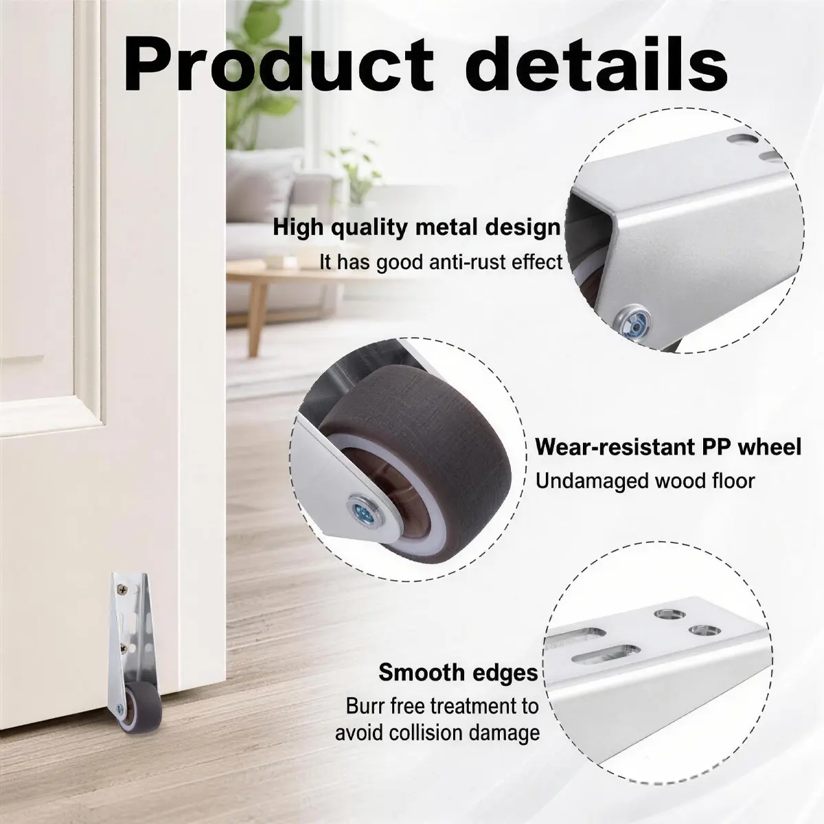 Heavy Duty Rigid Caster Wheels for Doors - Smooth Silent Support