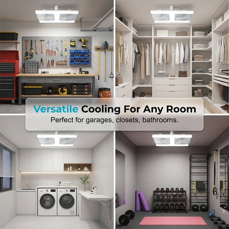 💡Limited Time 50% Off | 2-in-1 LED Ceiling Fan with Light, Quiet Cooling & Super Bright Lamp, Tool-Free Easy Installation