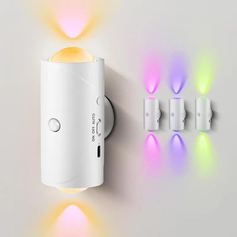 Smart Rechargeable RGB LED Night Light with Motion Sensor