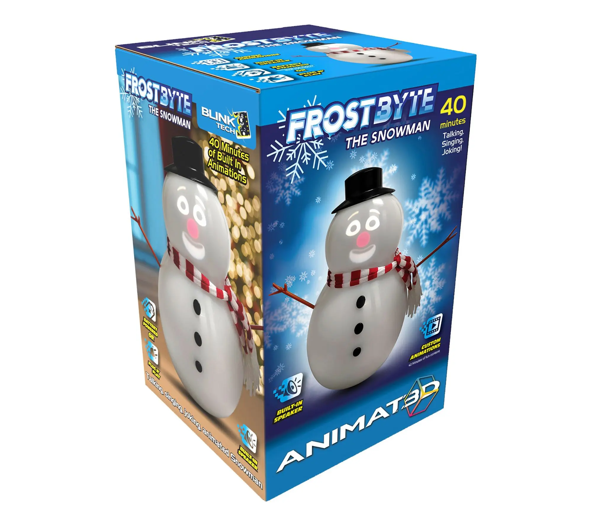 Frostbyte 12" Animated Talking Snowman | Christmas Holiday Home Decor