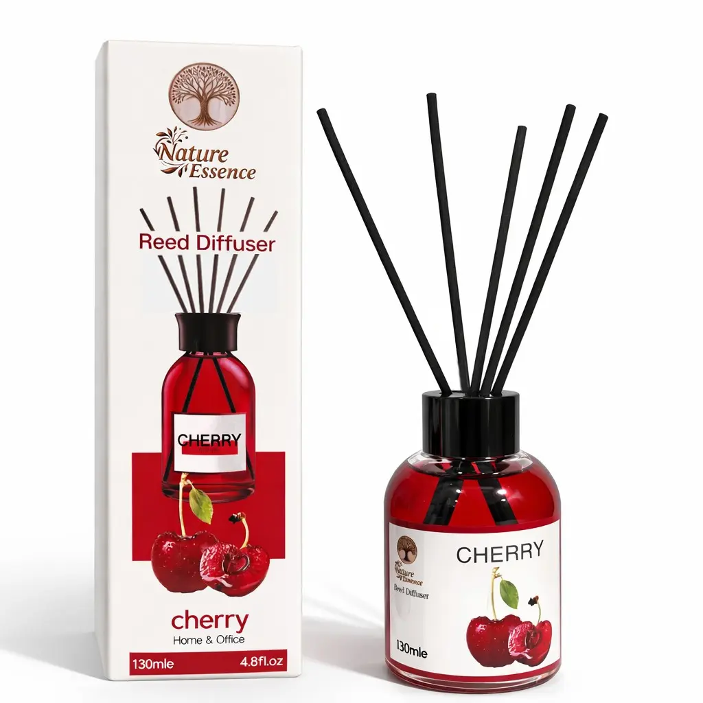 130ml Reed Diffuser Set with Natural Rattan Sticks, Long-Lasting Scented Fragrance Oil, Glass Bottle Aromatherapy Diffuser for Living Room, Bedroom, Bathroom & Office, Home Decor Gift