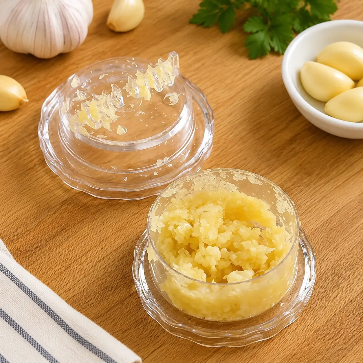 Manual Garlic Twister & Masher - Multi-Functional Mincer for Garlic, Onion, Ginger, Herbs, Nuts - Impact-Resistant Kitchen Gadget & Home Accessory