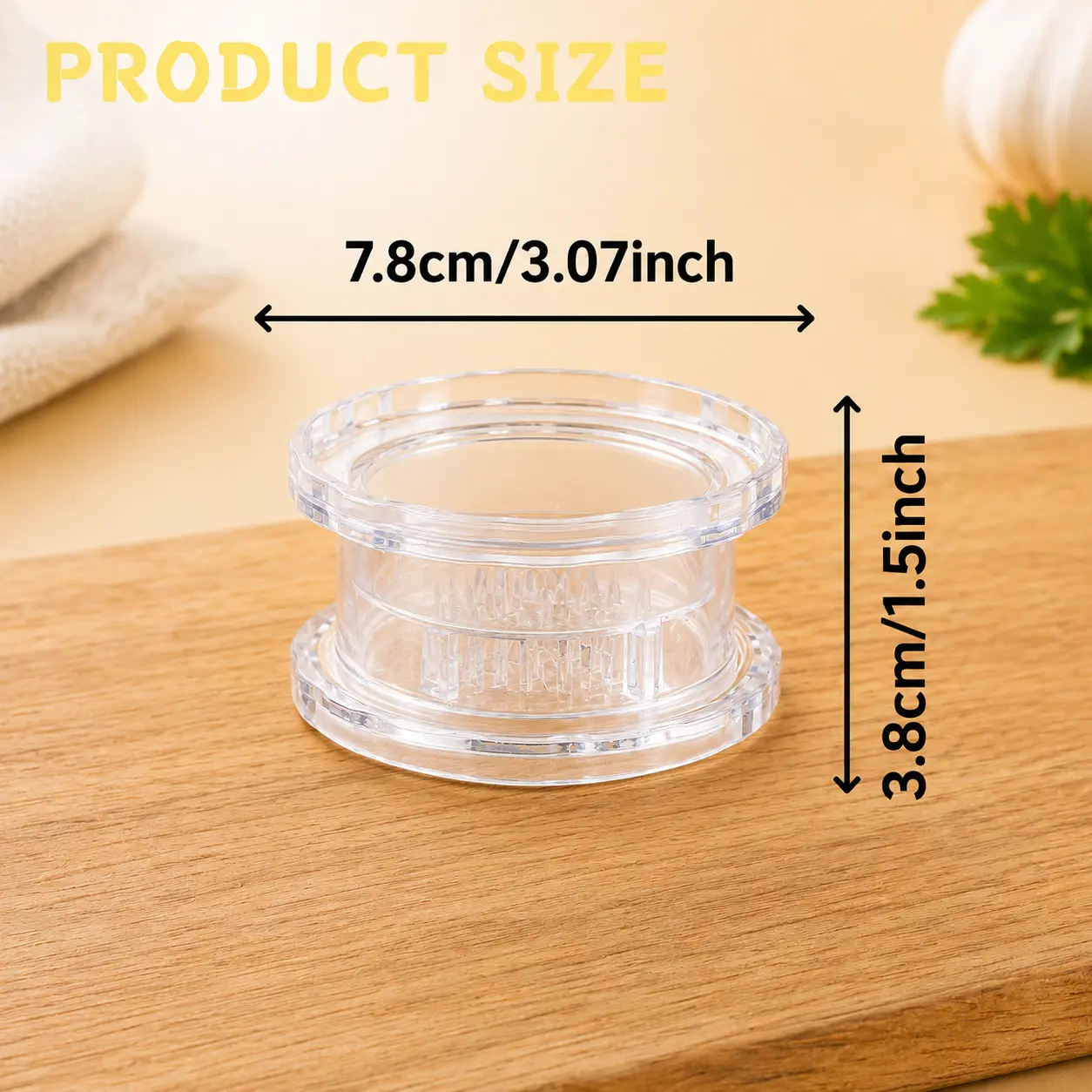 Manual Garlic Twister & Masher - Multi-Functional Mincer for Garlic, Onion, Ginger, Herbs, Nuts - Impact-Resistant Kitchen Gadget & Home Accessory