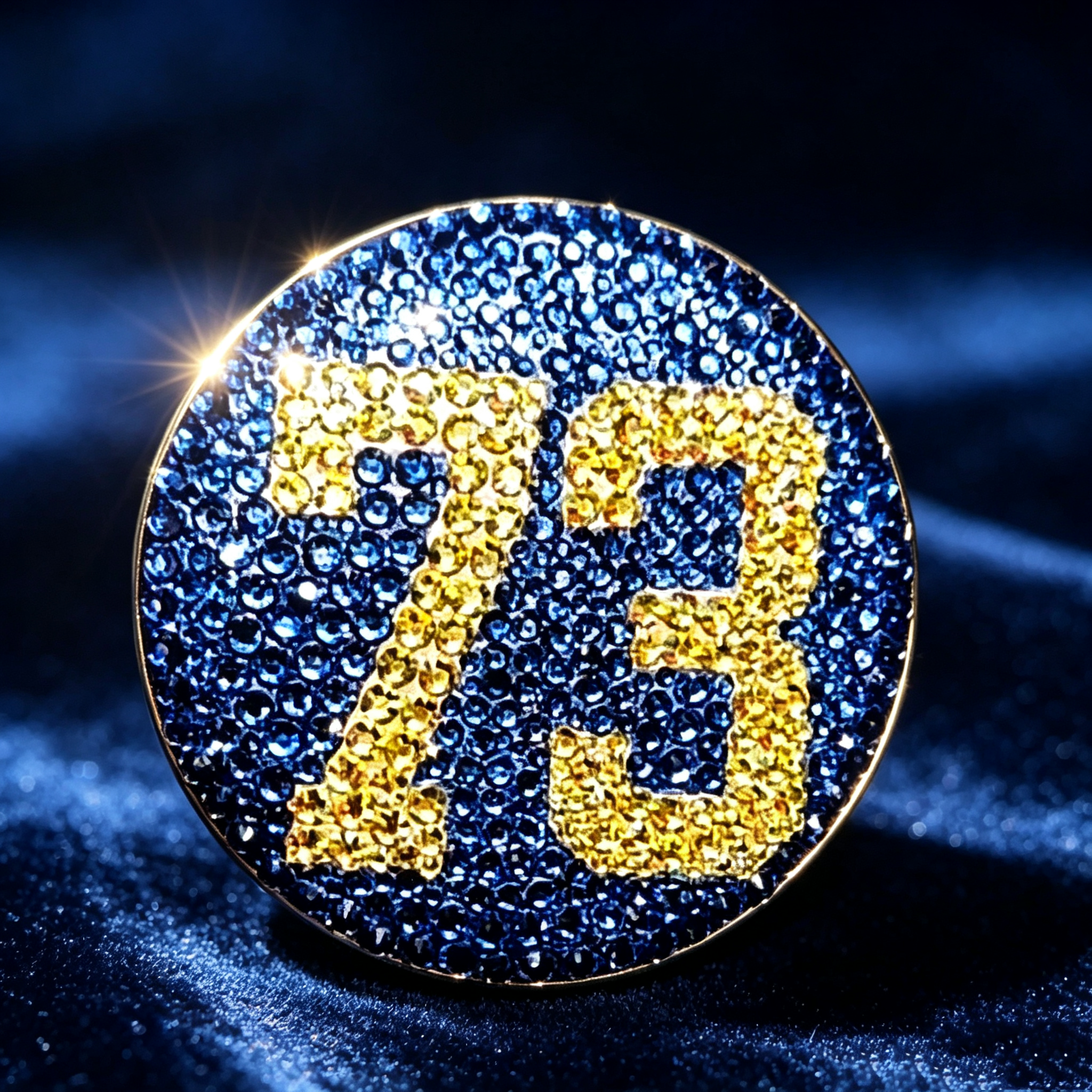 Personalized Rhinestone Number Button (3-inch) | Custom Game Day Spirit Bling