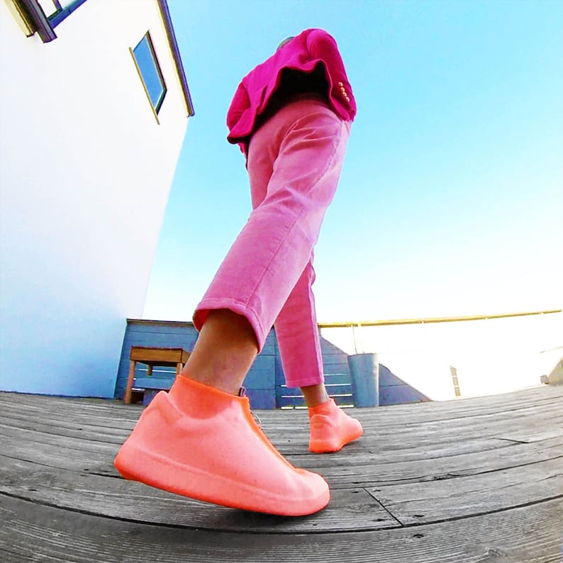 🌧️ Reusable Silicone Waterproof Shoe Covers | Non-Slip 5 Colors Rain Overshoes