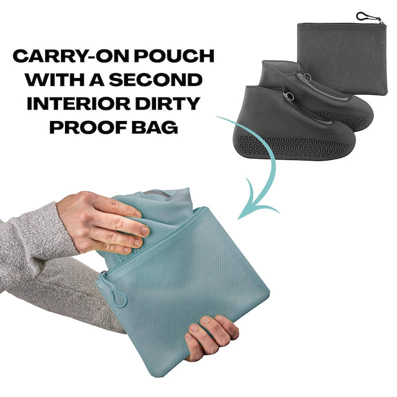 🌧️ Reusable Silicone Waterproof Shoe Covers | Non-Slip 5 Colors Rain Overshoes
