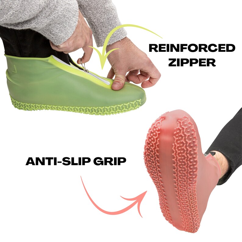 🌧️ Reusable Silicone Waterproof Shoe Covers | Non-Slip 5 Colors Rain Overshoes