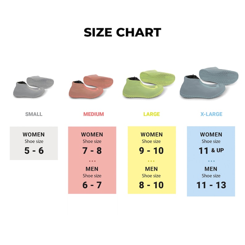 🌧️ Reusable Silicone Waterproof Shoe Covers | Non-Slip 5 Colors Rain Overshoes