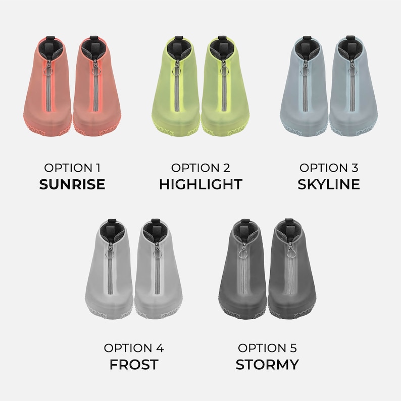 🌧️ Reusable Silicone Waterproof Shoe Covers | Non-Slip 5 Colors Rain Overshoes