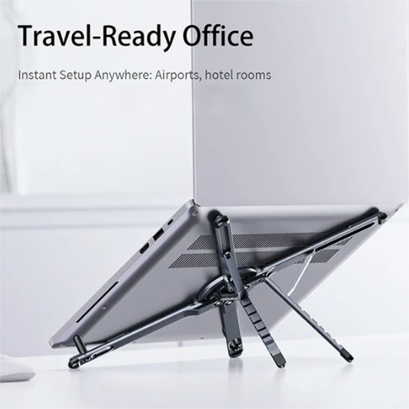 50% OFF! All-In-One Aluminum Phone/Laptop/Tablet Stand, Pocket-Sized Magnetic Mount, Secure Hold Against Knocks