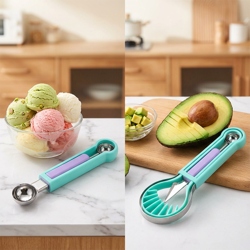 🍉🔥Kit Cortador y Bolas de Fruta Multifunción | Herramienta de Cocina para Sandía y Melón