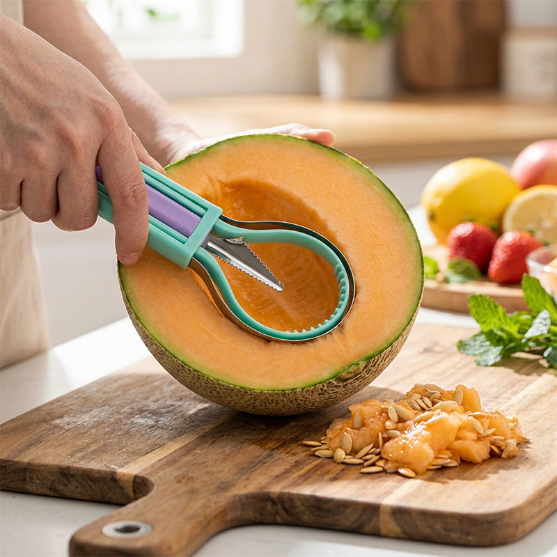 🍉🔥Kit Cortador y Bolas de Fruta Multifunción | Herramienta de Cocina para Sandía y Melón