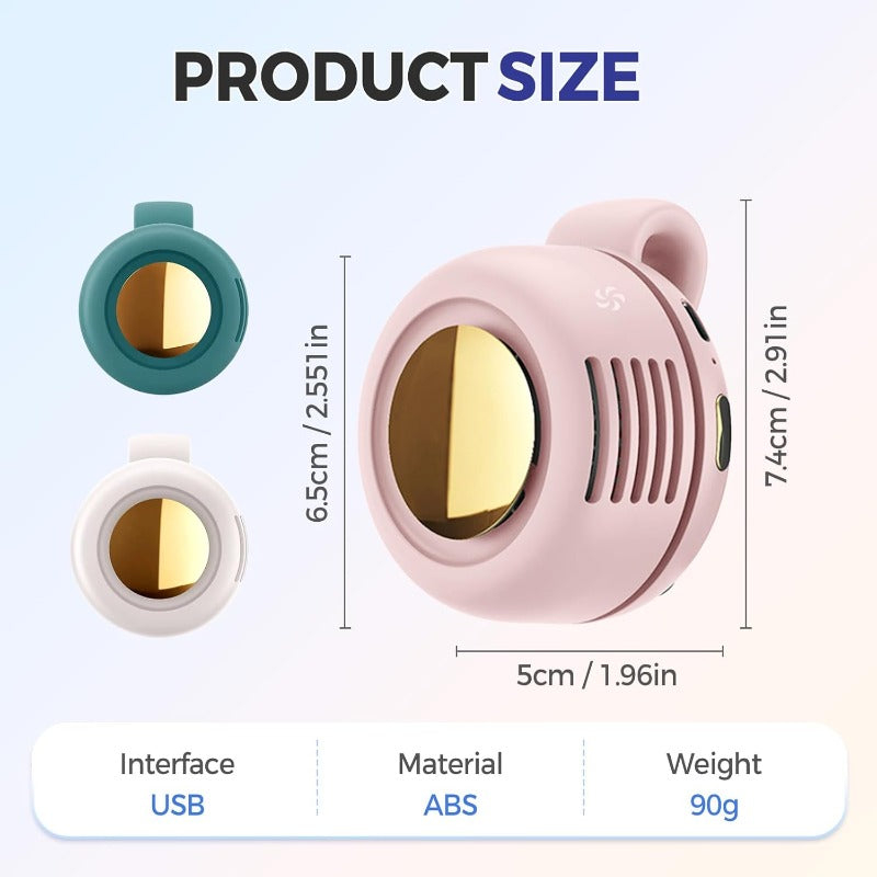 Portable 3-Speed Wearable Fan