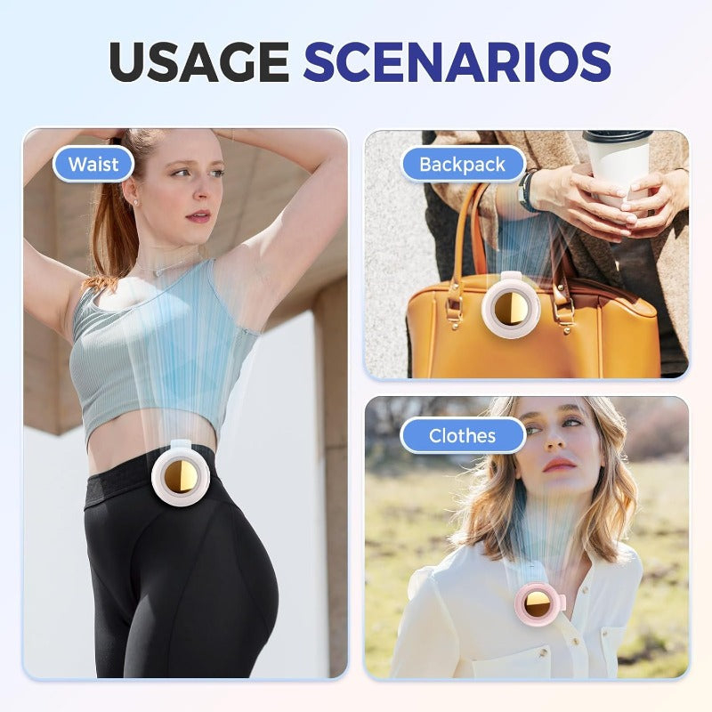 Portable 3-Speed Wearable Fan