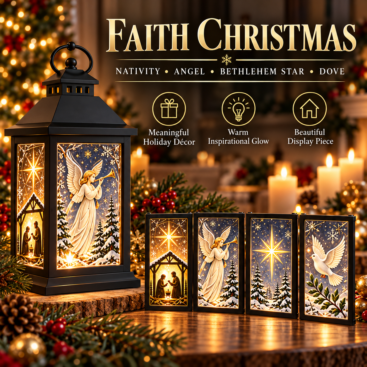 Interchangeable Crystal Lantern™ – Light-Up Holiday Décor - image 12
