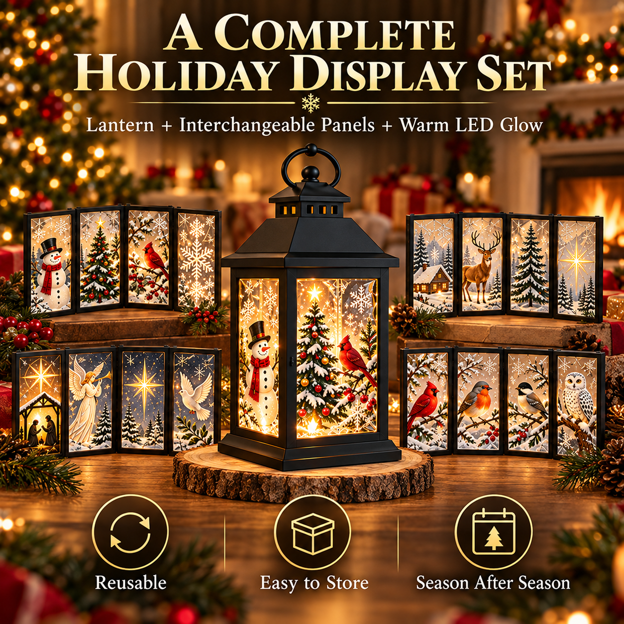 Interchangeable Crystal Lantern™ – Light-Up Holiday Décor - image 3