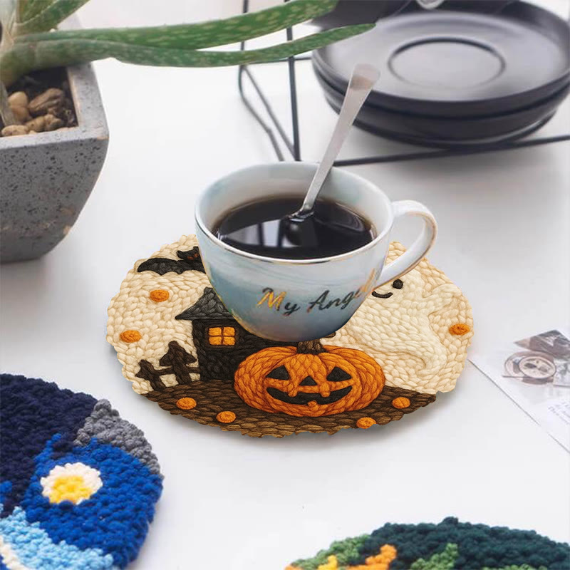Spooky Castle Punch Needle Kit - Halloween Handmade Collection | Perfect For Wall Hanging