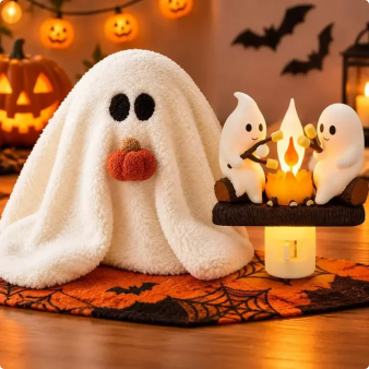 👻 Plug In the Cutest Halloween Glow — Adorable Ghost Outlet Night Light 🎃✨