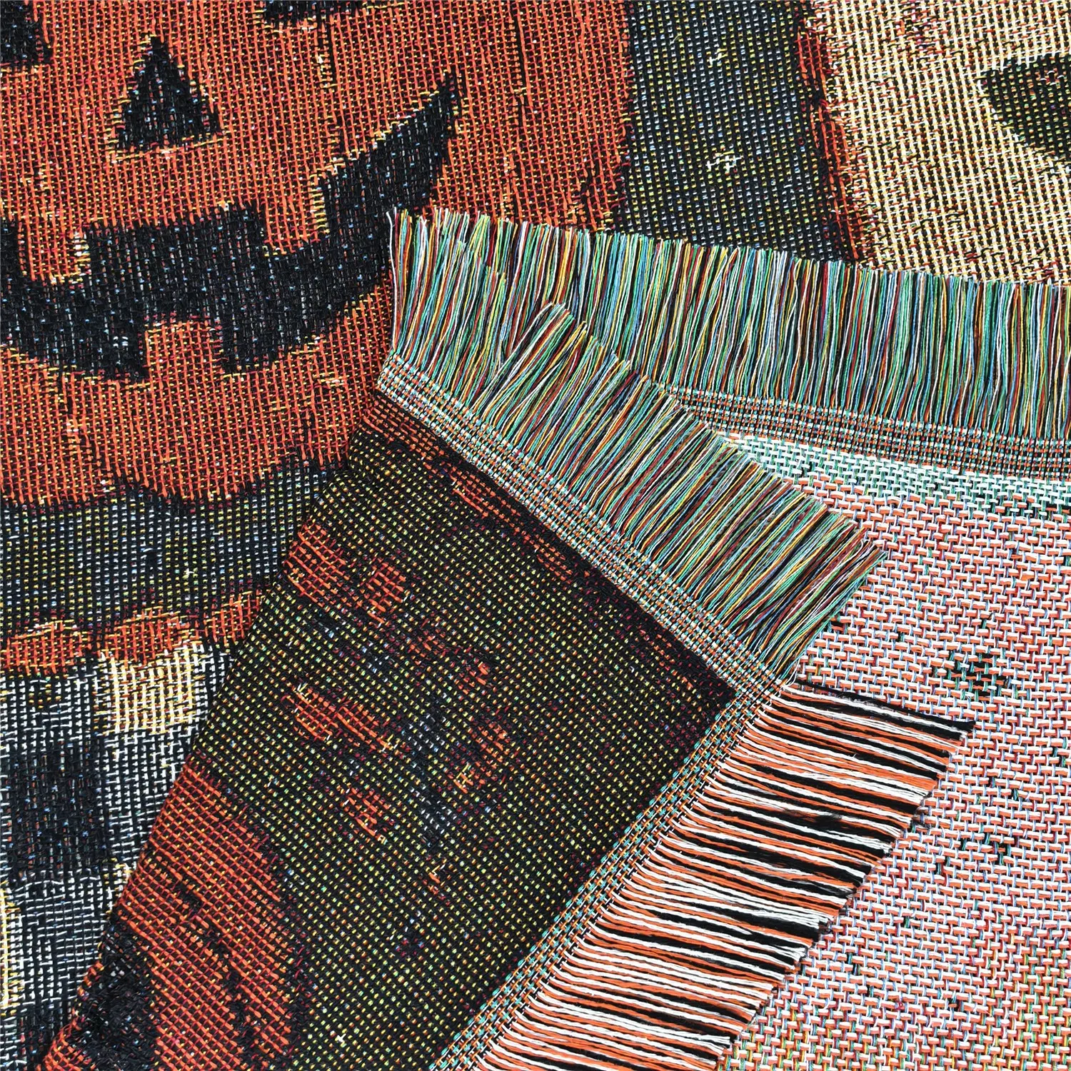 Multi-Function Woven Tassel Blanket, 130x160cm