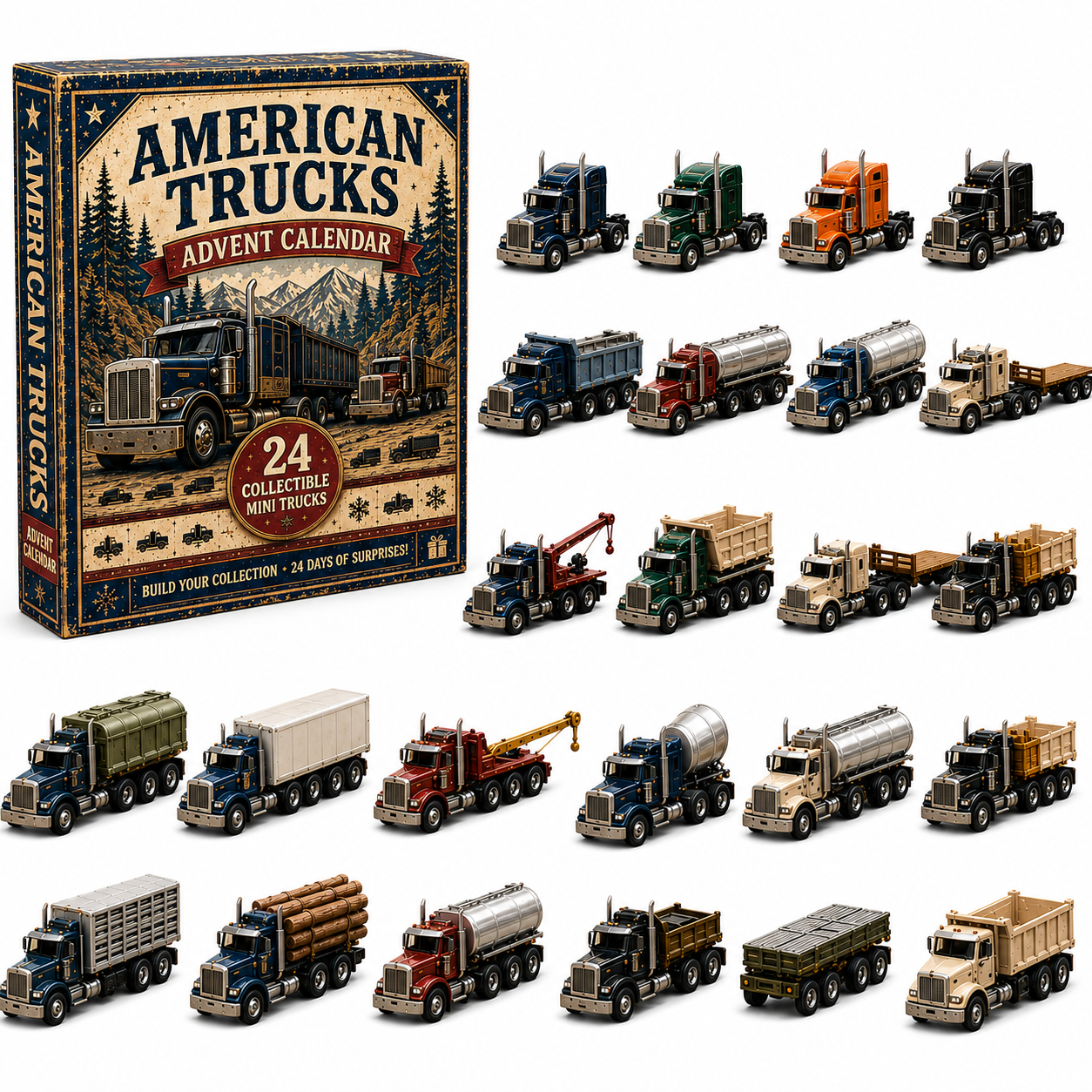 Trucks Advent Calendar 2026 – 24 Days of Collectible Mini Truck Surprises
