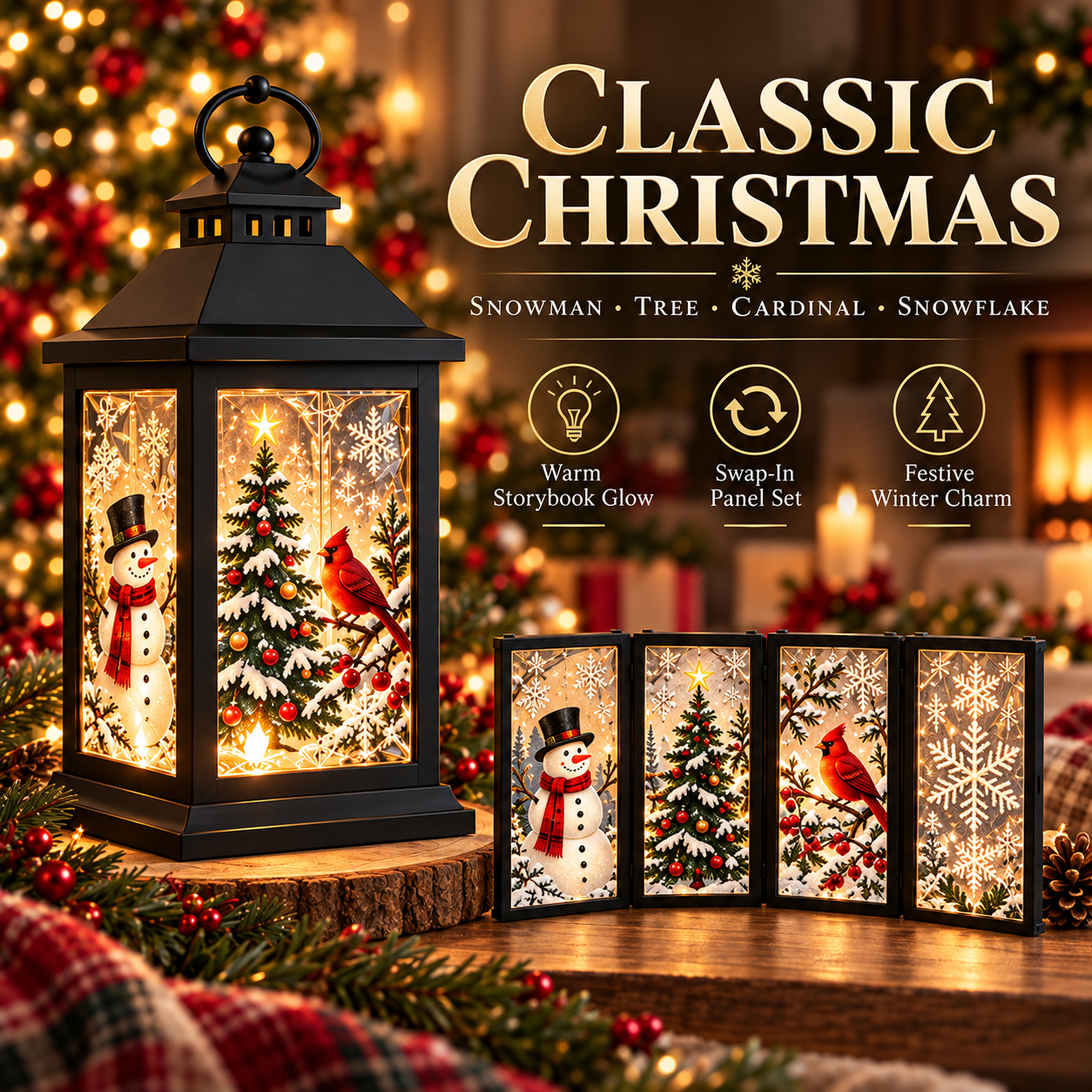 Interchangeable Crystal Lantern™ – Light-Up Holiday Décor - image 10