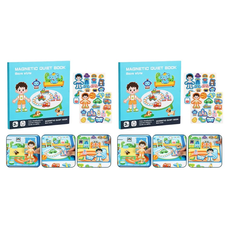 Foldable Magnetic Quiet Book & Magnetic Accessories Set
