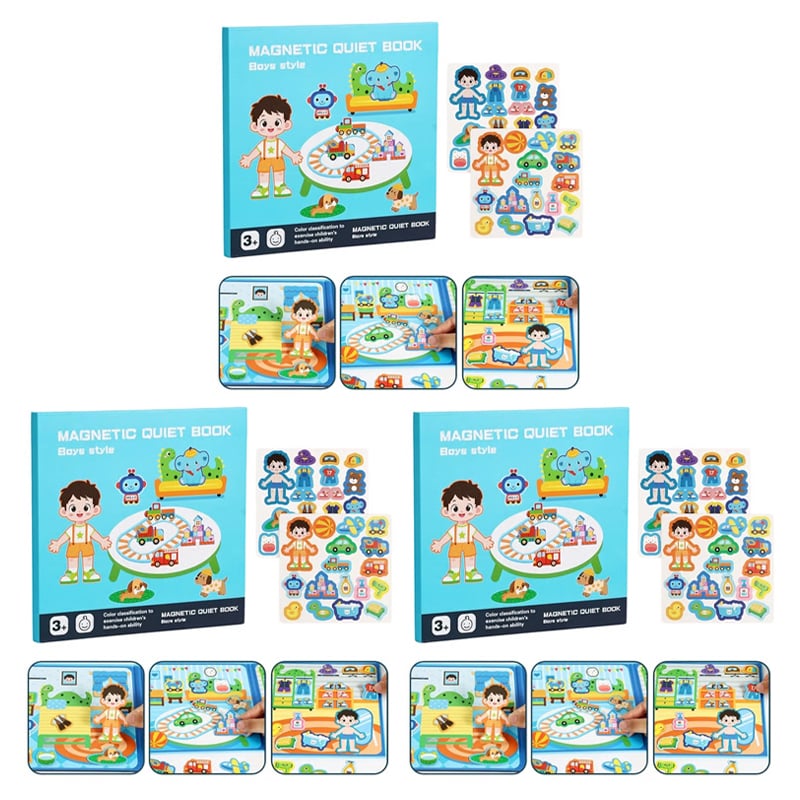 Foldable Magnetic Quiet Book & Magnetic Accessories Set
