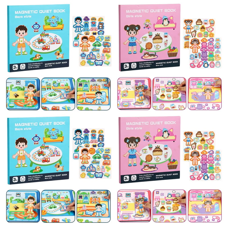 Foldable Magnetic Quiet Book & Magnetic Accessories Set